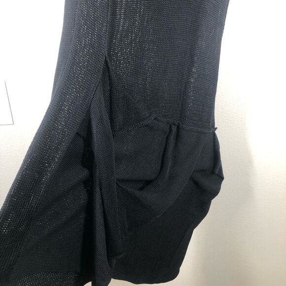 Peruvian Connection Black Knit Dress Pima Cotton Layered Lagenlook Size XL - Picture 6 of 7